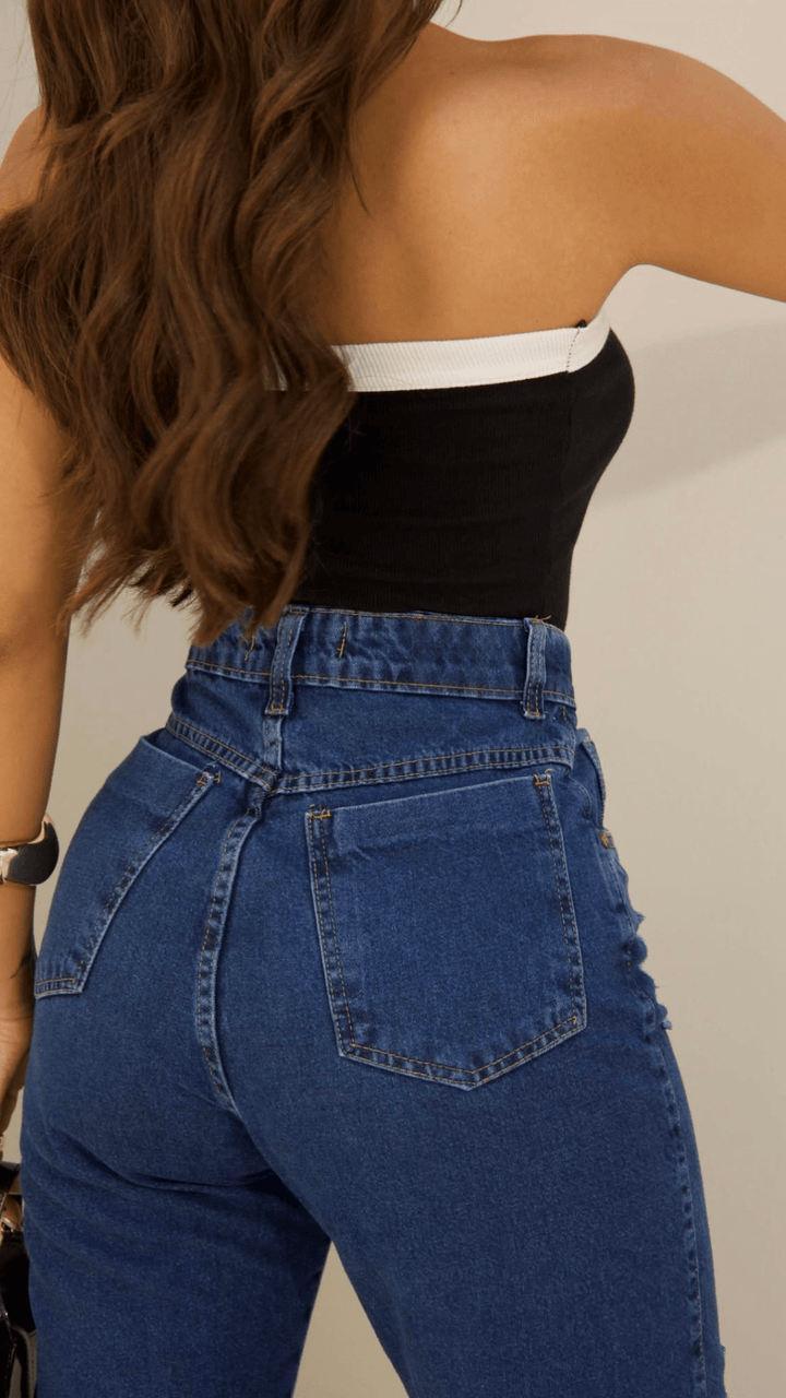 CALÇA MOM DESTROYED - Blessed Shops