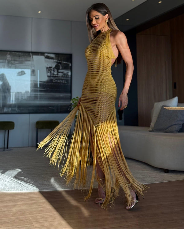 VESTIDO MARESIA GOLD - Blessed Shops